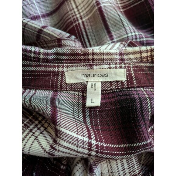 Plaid Button-Up Shirt Dress - Picture 4 of 10